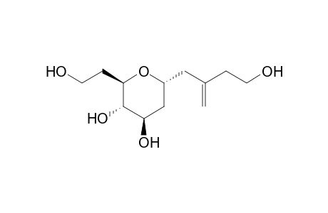 (2R,3S,4R,6R)-2-(2-Hydroxy-ethyl)-6-(4-hydroxy-2-methylene-butyl)-tetrahydro-pyran-3,4-diol