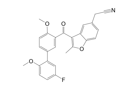 {3-[(5'-Fluoro-2',4-dimethoxy-1,1'-biphenyl-3-yl)carbonyl]-2-methyl-1-benzofuran-5-yl}acetonitrile