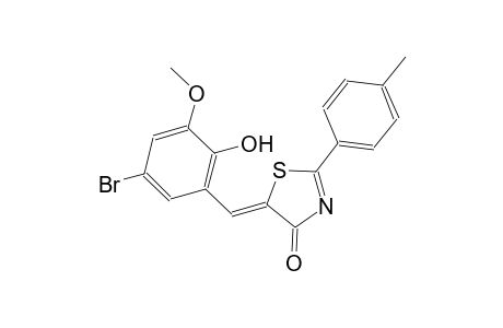 (5Z)-5-(5-bromo-2-hydroxy-3-methoxybenzylidene)-2-(4-methylphenyl)-1,3-thiazol-4(5H)-one