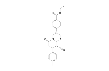 benzoic acid, 4-(9-cyano-7,8-dihydro-8-(4-methylphenyl)-6-oxo-2H,6H-pyrido[2,1-b][1,3,5]thiadiazin-3(4H)-yl)-, ethyl ester