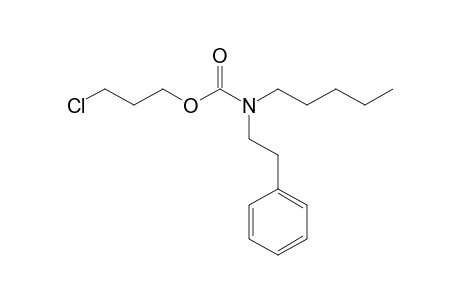 Carbonic acid, monoamide, N-(2-phenylethyl)-N-pentyl-, 3-chloropropyl ester