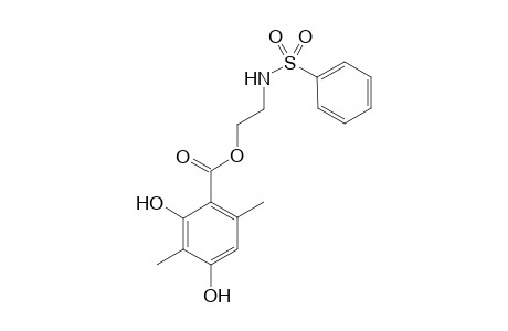 2-[(phenylsulfonyl)amino]ethyl 2,4-dihydroxy-3,6-dimethylbenzoate