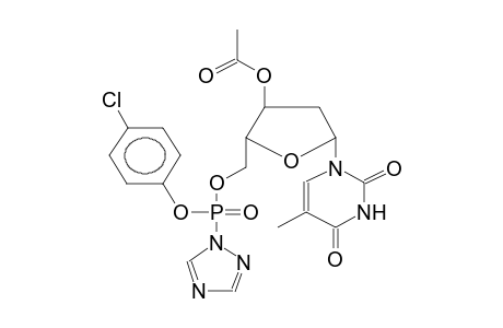 3'-O-ACETYLDEOXYTHYMIDINE-5'-1,2,4-TRIAZOLIDO(PARA-CHLOROPHENYL)PHOSPHATE (DIASTEREOMER MIXTURE)