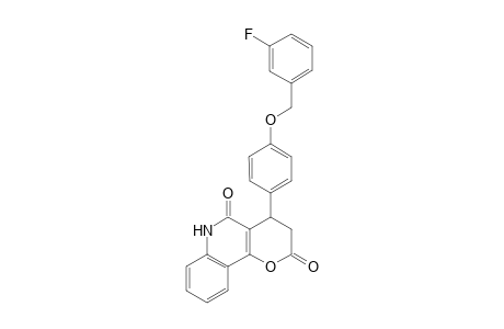 2H-Pyrano[3,2-c]quinoline-2,5(3H)-dione, 4-[4-[(3-fluorophenyl)methoxy]phenyl]-4,6-dihydro-