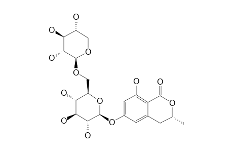 (R)-6-HYDROXYMELLEIN-BETA-D-XYLOPYRANOSYL-(1->6)-BETA-D-GLUCOPYRANOSIDE