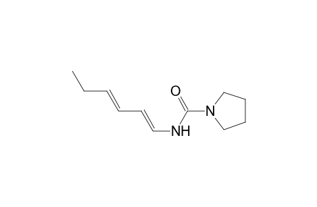 1-Pyrrolidinecarboxamide, N-1,3-hexadienyl-