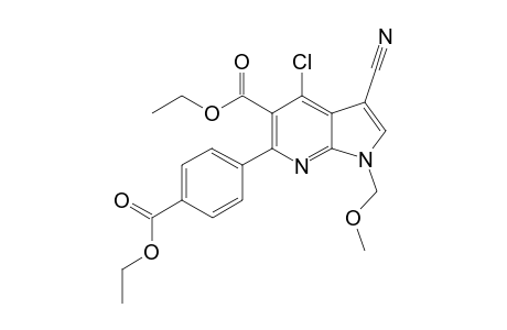 Ethyl-4-chloro-3-cyano-6-(4-(ethoxycarbonyl)phenyl)-1-(methoxymethyl)-1H-pyrrolo[2,3-b]pyridine-5-carboxylate
