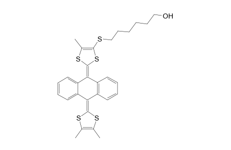 10-{4'-[6"-(Hydroxyhexyl)sulfanyl-5'-methyl-1',3'-dithiol-2'-ylidene)-9-[4",5"-dimethyl-1",3"-dithiol-2"-ylidene)-9,10-dihydroanthracene