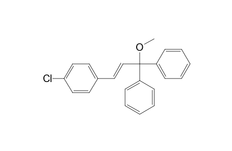 Benzene, 1-chloro-4-(3-methoxy-3,3-diphenyl-1-propenyl)-, (E)-