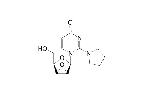 1-(2,3-O-Anhydro-.beta.-D-lyxofuranosyl)-2-pyrrolidino-4-pyrimidone