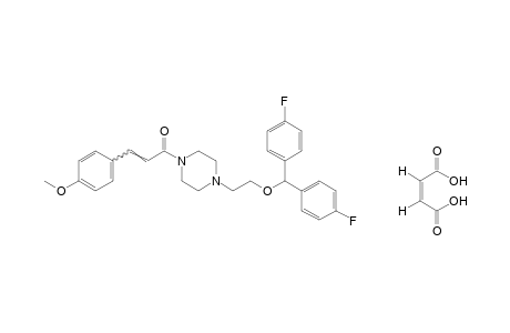1-{2-[bis(p-fluorophenyl)methoxy]ethyl}-4-(p-methoxycinnamoyl)piperazine maleate(1:1)