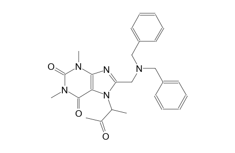 8-[(dibenzylamino)methyl]-1,3-dimethyl-7-(1-methyl-2-oxopropyl)-3,7-dihydro-1H-purine-2,6-dione