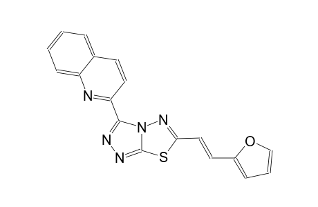 quinoline, 2-[6-[(E)-2-(2-furanyl)ethenyl][1,2,4]triazolo[3,4-b][1,3,4]thiadiazol-3-yl]-