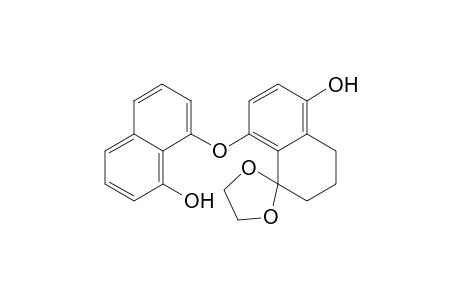 5-Hydroxy-8-(8'-hydroxynaphthalen-1'-yloxy)-1,2,3,4-tetrahydro-2H-naphthalene-1-spiro-2"-dioxolane