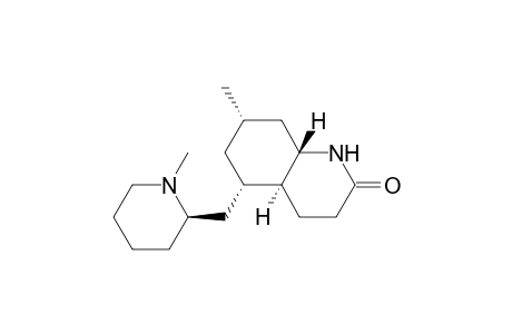 2(1H)-Quinolinone, octahydro-7-methyl-5-[(1-methyl-2-piperidinyl)methyl]-, [4a.alpha.,5.alpha.(R*),7.alpha.,8a.beta.]-(.+-.)-