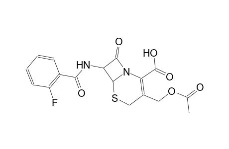 3-[(acetyloxy)methyl]-7-[(2-fluorobenzoyl)amino]-8-oxo-5-thia-1-azabicyclo[4.2.0]oct-2-ene-2-carboxylic acid