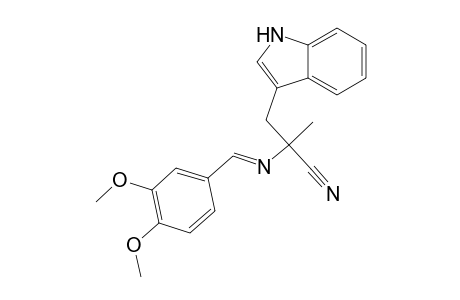 2-[(E)-(3,4-Dimethoxybenzylidene)amino]-3-(1H-indol-3-yl)-2-methylpropanenitrile