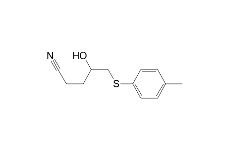 Pentanenitrile, 4-hydroxy-5-[(4-methylphenyl)thio]-