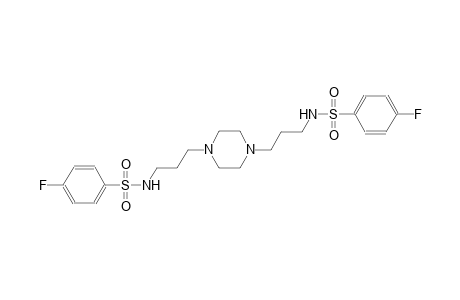 4-fluoro-N-{3-[4-(3-{[(4-fluorophenyl)sulfonyl]amino}propyl)-1-piperazinyl]propyl}benzenesulfonamide
