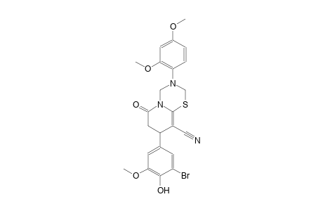 2H,6H-pyrido[2,1-b][1,3,5]thiadiazine-9-carbonitrile, 8-(3-bromo-4-hydroxy-5-methoxyphenyl)-3-(2,4-dimethoxyphenyl)-3,4,7,8-tetrahydro-6-oxo-