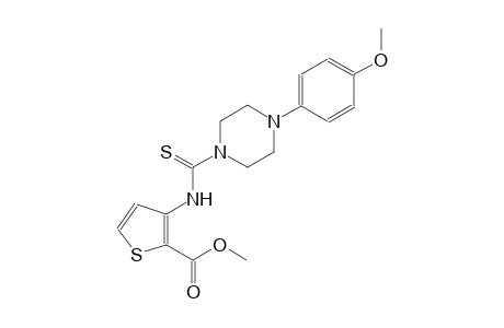 2-thiophenecarboxylic acid, 3-[[[4-(4-methoxyphenyl)-1-piperazinyl]carbonothioyl]amino]-, methyl ester
