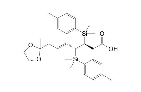 (5E,3S,4R)-3,4-Bis[dimethyl(4-methylphenyl)silyl]-7-(2-methyldioxolan-2-yl)hept-5-enoic acid