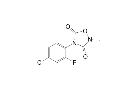 2-Methyl-4-(4'-chloro-2'-fluorophenyl)-1,2,4-oxadiazolidine-3,5-dione
