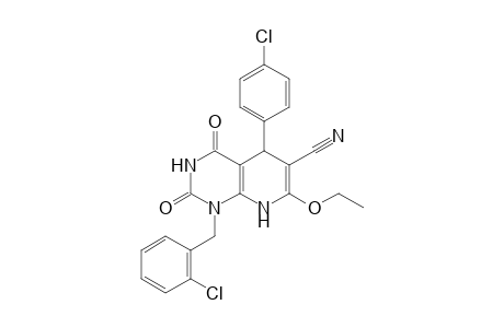 1-(2-chlorobenzyl)-5-(4-chlorophenyl)-7-ethoxy-2,4-dioxo-1,2,3,4,5,8-hexahydropyrido[2,3-d]pyrimidine-6-carbonitrile