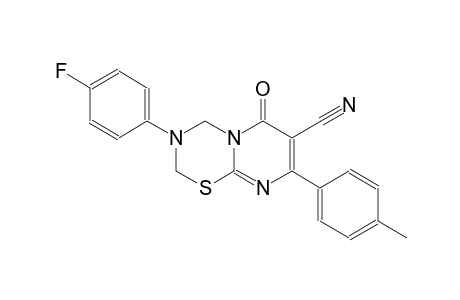 2H,6H-pyrimido[2,1-b][1,3,5]thiadiazine-7-carbonitrile, 3-(4-fluorophenyl)-3,4-dihydro-8-(4-methylphenyl)-6-oxo-
