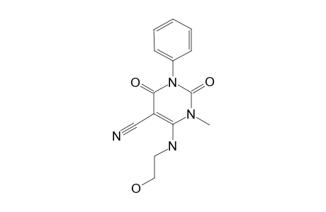 5-CYANO-6-(2-HYDROXYETHYLAMINO)-1-METHYL-3-PHENYL-1H,3H-PYRIMIDIN-2,4-DIONE