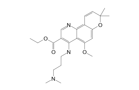 ETHYL-(5-METHOXY-8,8-DIMETHYL-4-(3-DIMETHYLAMINOPROPYLAMINO)-8H-PYRANO-[2,3-H]-QUINOLIN-3-YL)-CARBOXYLATE