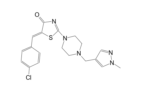 (5Z)-5-(4-chlorobenzylidene)-2-{4-[(1-methyl-1H-pyrazol-4-yl)methyl]-1-piperazinyl}-1,3-thiazol-4(5H)-one