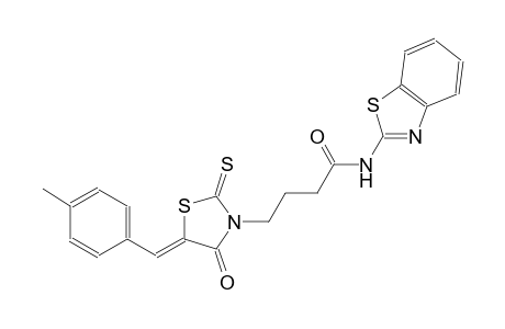N-(1,3-benzothiazol-2-yl)-4-[(5Z)-5-(4-methylbenzylidene)-4-oxo-2-thioxo-1,3-thiazolidin-3-yl]butanamide