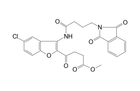 4-[5-chloro-3-(4-phthalimidobutanoylamino)benzofuran-2-yl]-4-keto-butyric acid methyl ester