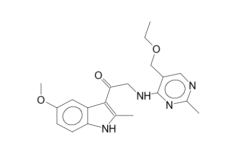 2-methyl-3-(2-methyl-5-ethoxymethyl-4-pyrimidinylaminoacetyl)-5-methoxyindole