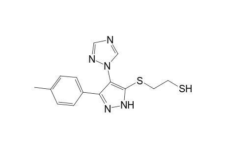 2-[[5-(4-methylphenyl)-4-(1,2,4-triazol-1-yl)-1H-pyrazol-3-yl]sulfanyl]ethanethiol
