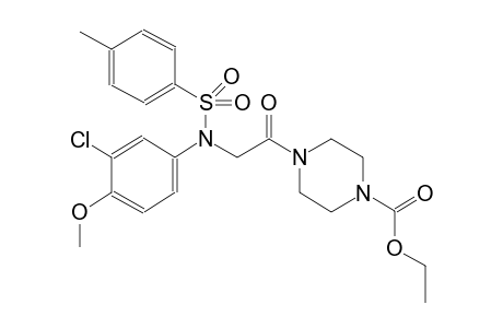 1-piperazinecarboxylic acid, 4-[[(3-chloro-4-methoxyphenyl)[(4-methylphenyl)sulfonyl]amino]acetyl]-, ethyl ester