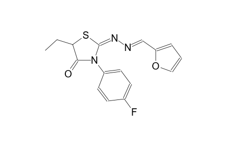 2-furaldehyde [(2E)-5-ethyl-3-(4-fluorophenyl)-4-oxo-1,3-thiazolidin-2-ylidene]hydrazone