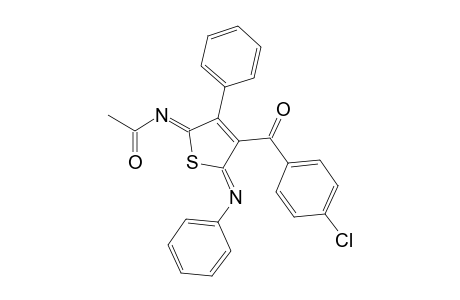 5-Acetylimino-2-phenylimino-4-phenyl-3-(4'-chlorobenzoyl)-2,5-dihydrothiophene