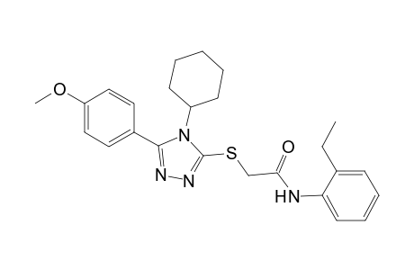 Acetamide, 2-[[4-cyclohexyl-5-(4-methoxyphenyl)-4H-1,2,4-triazol-3-yl]thio]-N-(2-ethylphenyl)-