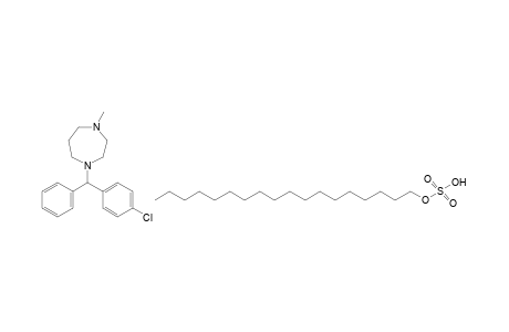 1-[(p-chlorophenyl)phenylmethyl]hexahydro-4-methyl-1H-1,4-diazepin, octadecyl sulfate(1.1)