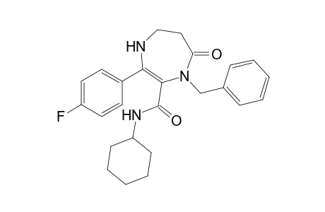 N-Cyclohexyl 4-benzyl-2-(4-fluorophenyl)-5-oxo-4,5,6,7-tetrahydro-1H-1,4-diazepine-3-carboxamide