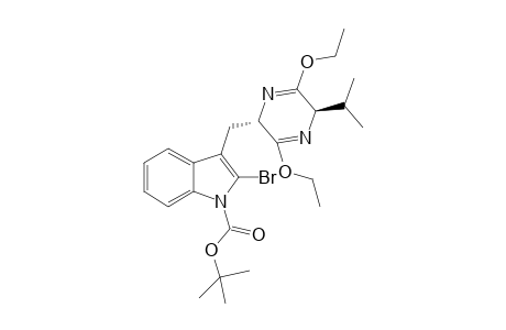 (3S,6R)-3-((1-(tert-Butyloxycarbonyl)-2-bromo-3-indoyl)methyl)-3,6-dihydro-6-isopropyl-2,5-diethoxypyrazine