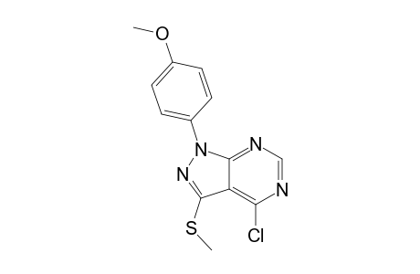 4-Chloro-1-(4-methoxyphenyl)-3-methylsulfanyl-pyrazolo[3,4-d]pyrimidine