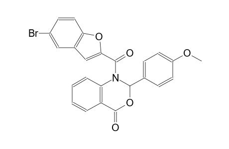 4H-3,1-benzoxazin-4-one, 1-[(5-bromo-2-benzofuranyl)carbonyl]-1,2-dihydro-2-(4-methoxyphenyl)-