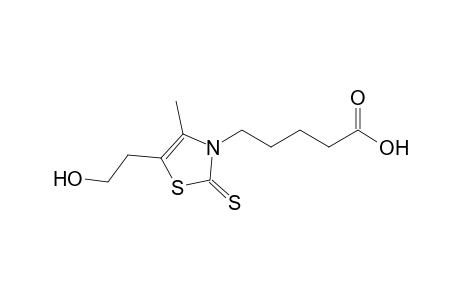 5-[5-(2-hydroxyethyl)-4-methyl-2-sulfanylidene-1,3-thiazol-3-yl]pentanoic acid