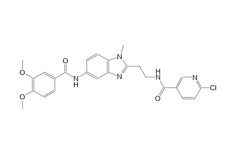 3-pyridinecarboxamide, 6-chloro-N-[2-[5-[(3,4-dimethoxybenzoyl)amino]-1-methyl-1H-benzimidazol-2-yl]ethyl]-