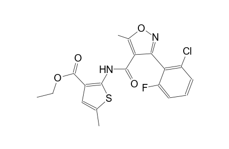 ethyl 2-({[3-(2-chloro-6-fluorophenyl)-5-methyl-4-isoxazolyl]carbonyl}amino)-5-methyl-3-thiophenecarboxylate