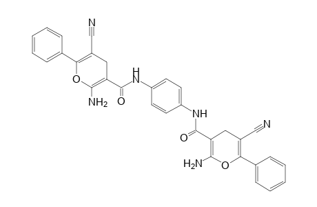 N,N'-(1,4-phenylene)bis(2-amino-5-cyano-6-phenyl-4H-pyran-3-carboxamide)