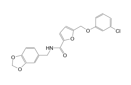 N-(1,3-benzodioxol-5-ylmethyl)-5-[(3-chlorophenoxy)methyl]-2-furamide